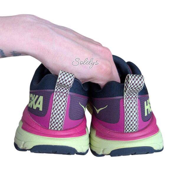 HOKA ONE Challenger ATR 6 Womens 7.5B Grape Wine Butterfly Trail Running Sneaker - Picture 7 of 11